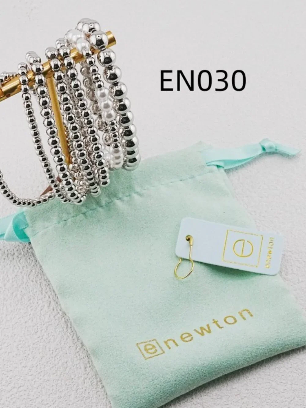 Enewton Platinum Bead Seven-Piece Bracelet Set